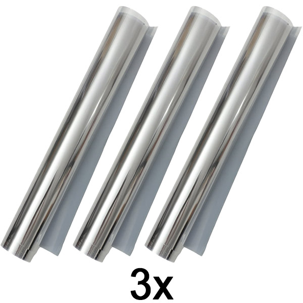 3x Film miroir autocollant (45 x 200 cm) | FOILBLISS