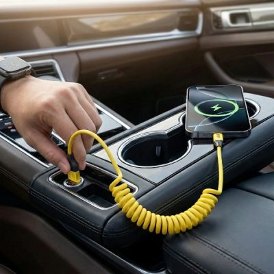 Câble de charge rétractable 4-en-1 - 65W, USB-C + Lightning | SPRINTCHARG