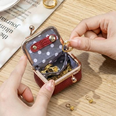 Boîte à bijoux de voyage compacte en cuir | LUXIBOX