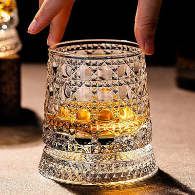 Verre à whisky en cristal rotatif | GLASORA