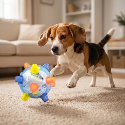 Balle Interactive Rebondissante pour Chien - Rebond Automatique, Lumière & Son | ACTIBALL