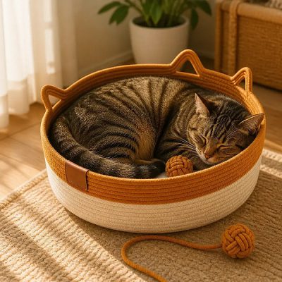 Panier tressé douillet pour animaux | INSTABASK